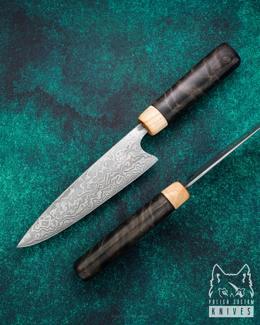 KITCHEN KNIFE PETTY 1 DAMASCUS TS CUSTOM