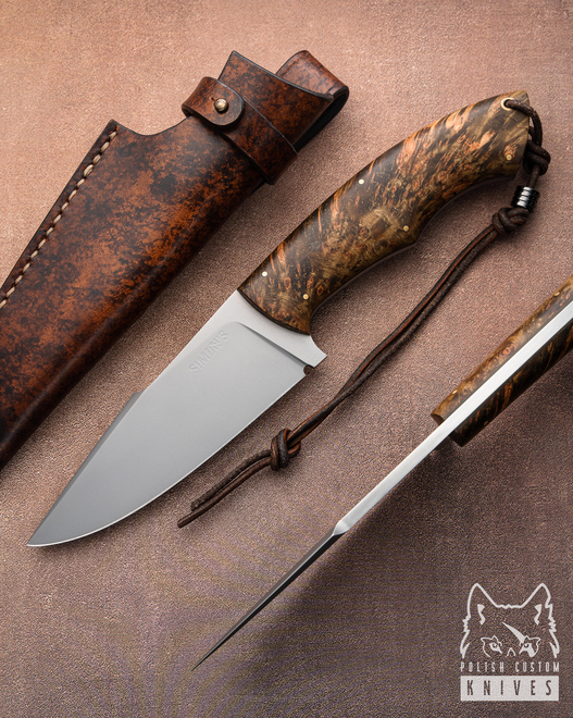 TACTICAL HUNTING KNIFE HEKTOR 2 K110 MAPLE BURL SIMON'S