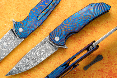 FOLDING KNIFE DRAGONFLY 7 TIMASCUS DAMASTEEL HERMAN