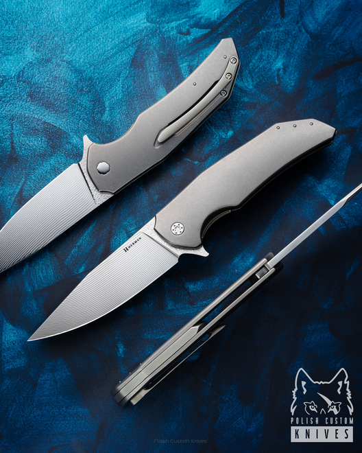 FOLDING KNIFE FOLDER DRAGONFLY 295 ALLEIMA HALF DRESS HERMAN KNIVES