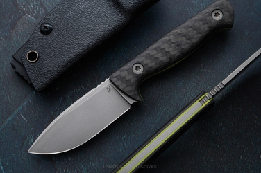 NECK EDC KNIFE MINI ODC 14 ELMAX CARBON FIBER AK KNIVES