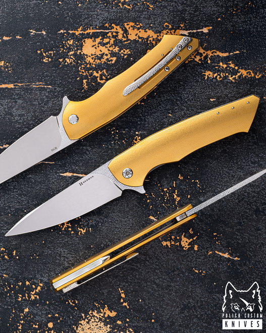 FOLDING KNIFE FOLDER SLIM #0621 M390 HERMAN KNIVES