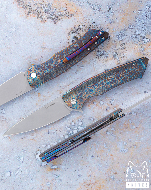 FOLDING KNIFE FOLDER SLIM #0566 MAGNACUT ENTROPY HERMAN KNIVES