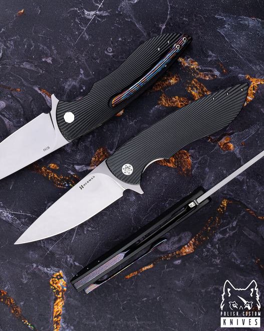 FOLDING KNIFE FOLDER STING #0736 M390 HERMAN KNIVES