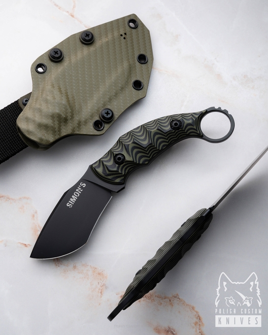 EDC TACTICAL SURVIVAL KNIFE SHARK 2608 K720 G10 SIMON'S KNIVES