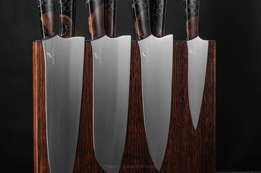 EXCLUSIVE SET OF SEVEN KITCHEN KNIVES 1 M390 PIÓRO KNIVES