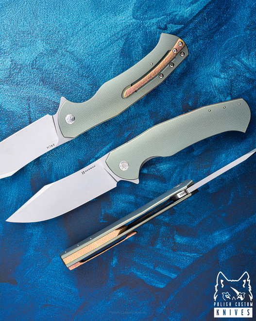 FOLDING KNIFE FOLDER MANTIS #0453 RWL34 HERMAN KNIVES