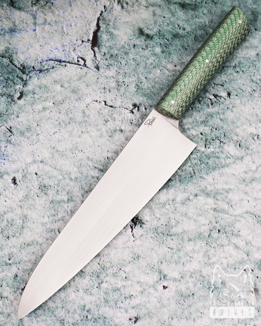 KITCHEN KNIFE CHEF 210 61 GREEN TWILL ELMAX PABIŚ KNIVES