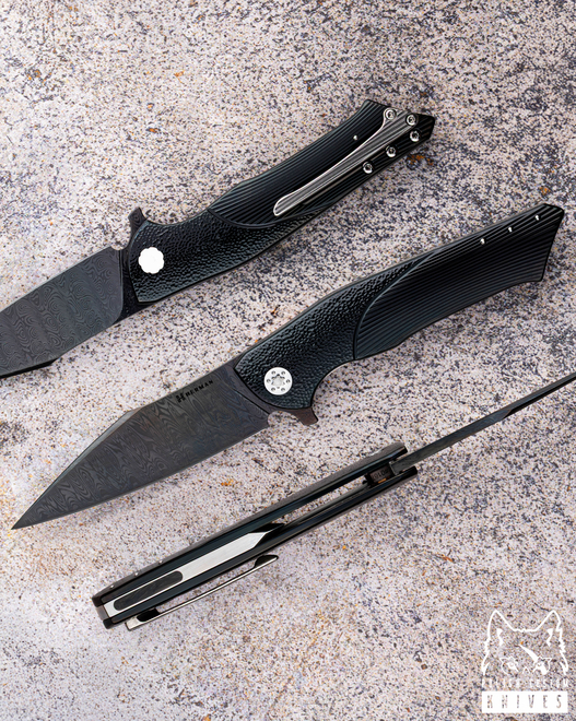 FOLDING KNIFE FOLDER BEE #0187 DAMASTEEL DLC HALF DRESS HERMAN KNIVES