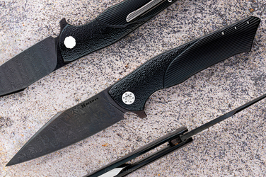 FOLDING KNIFE FOLDER BEE #0187 DAMASTEEL DLC HALF DRESS HERMAN KNIVES