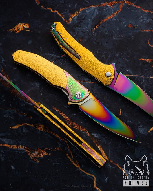 FOLDING KNIFE FOLDER ISHTAR #0537 M390 LEFTY OERLIKON HERMAN KNIVES