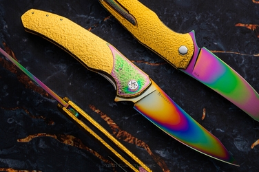 FOLDING KNIFE FOLDER ISHTAR #0537 M390 LEFTY OERLIKON HERMAN KNIVES