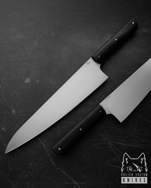 KITCHEN KNIFE CHEF 240 8 K110 CARBON FIBER PABIS KNIVES