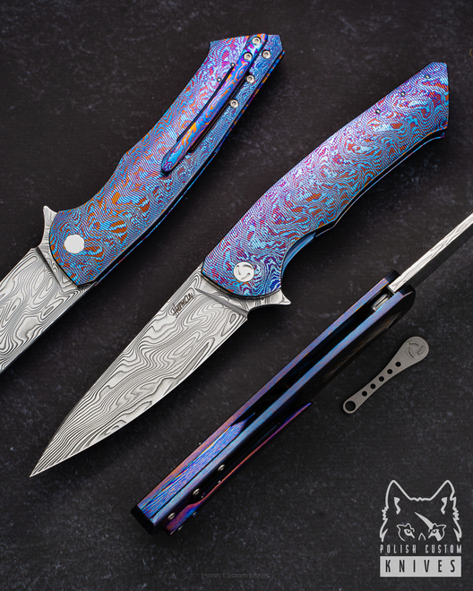 FOLDING KNIFE SLIM 8 TIMASCUS HERMAN 