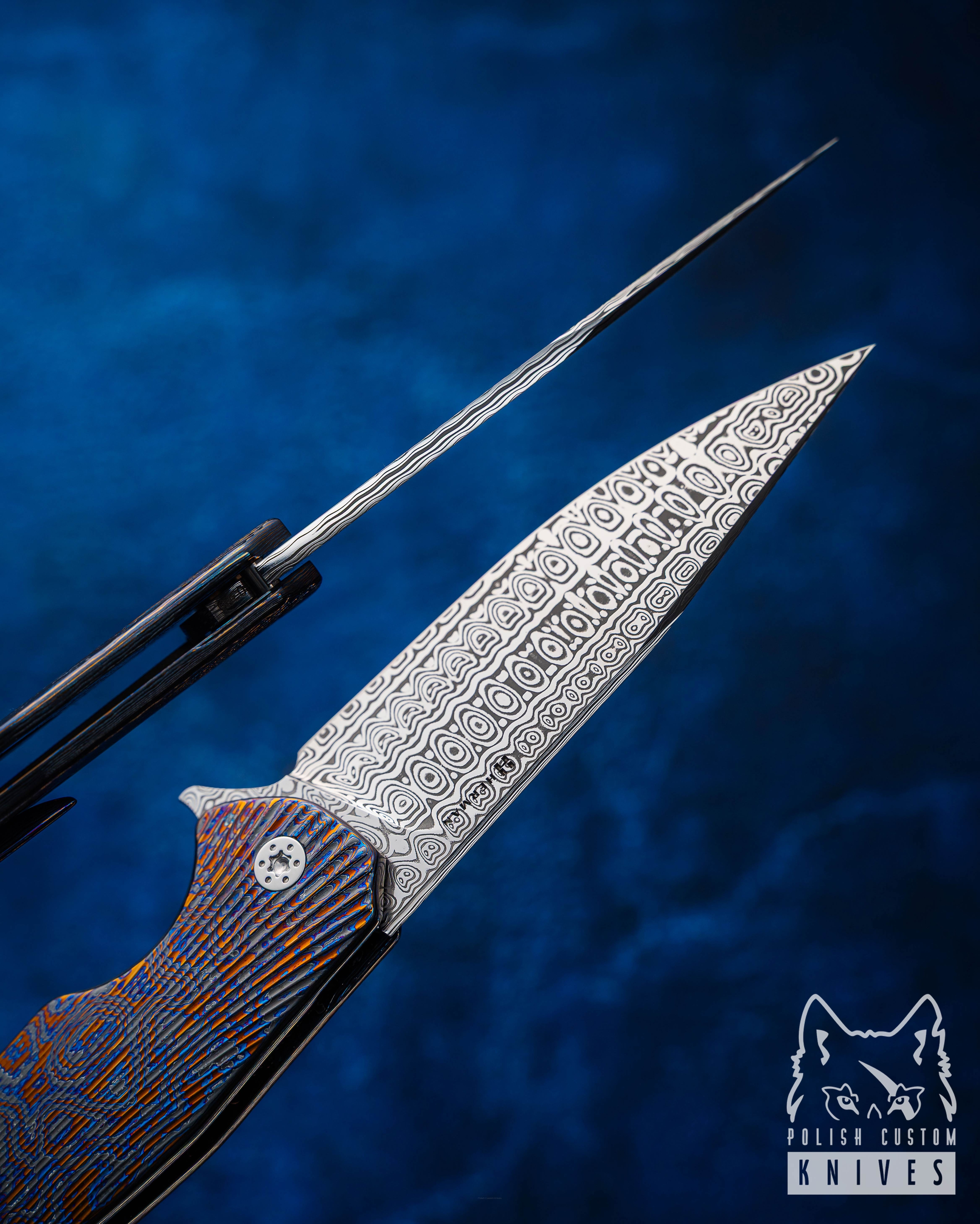 Buy FOLDING KNIFE FOLDER DRAGONFLY 360 BLACK TIMASCUS FULL DRESS