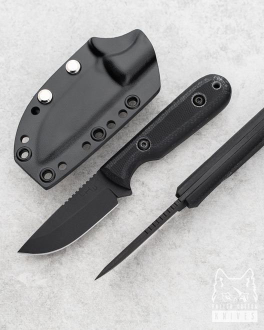 NECK KNIFE SMALL HERO BLACK G10 LKW