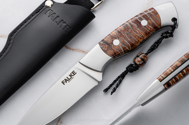 HUNTING KNIFE HUNTER INDIVIDUAL H173 M390 STABILIZED MAMMOTH TOOTH FALKE