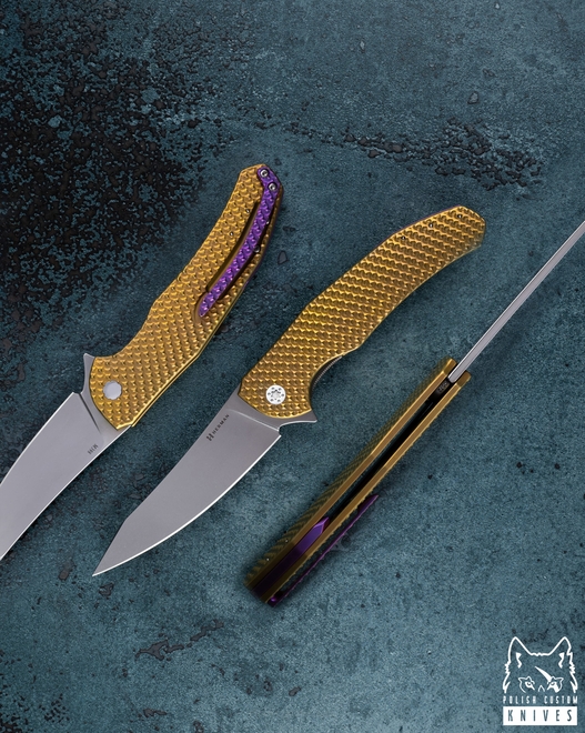 FOLDING KNIFE FOLDER ISHTAR 572 M398 HERMAN KNIVES