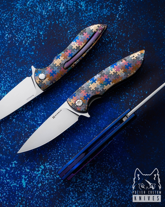 FOLDING KNIFE FOLDER MICRO STING #0332 MAGNACUT PUZZLE HERMAN KNIVES