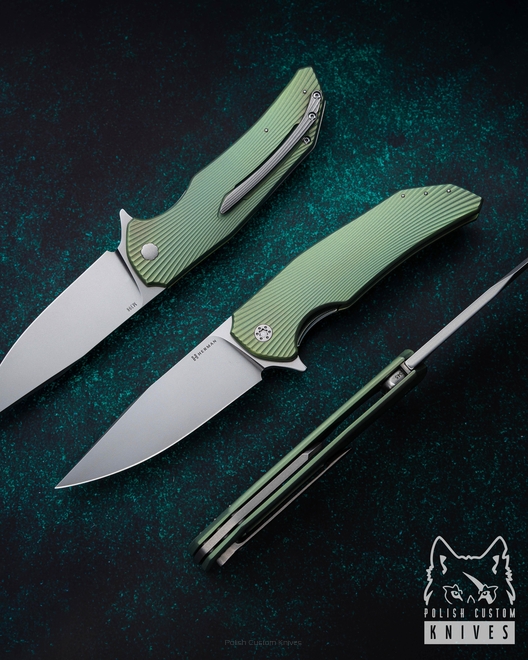 FOLDING KNIFE FOLDER DRAGONFLY #0345 M398 HERMAN KNIVES