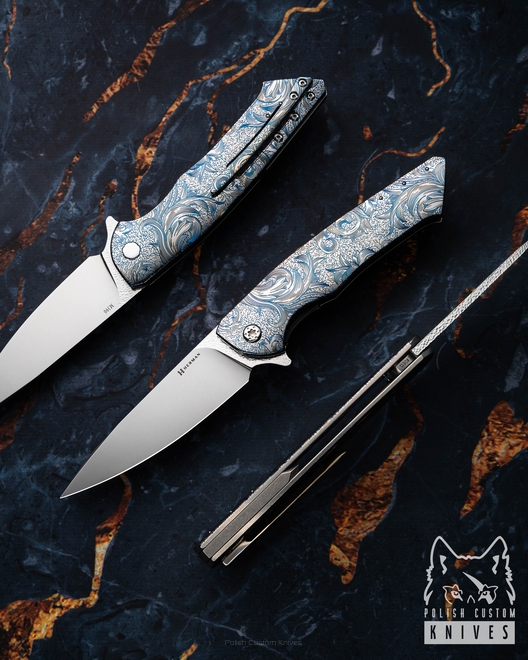 FOLDING KNIFE FOLDER SLIM #0615 M390 ETERNAL GARDEN HERMAN KNIVES