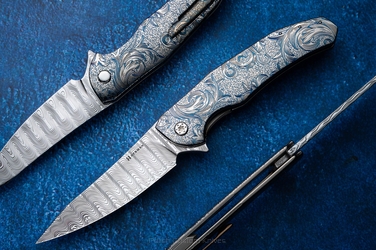 FOLDING KNIFE FOLDER  ISHTAR #0868 DAMASTEEL ETERNAL GARDEN HALF DRESS HERMAN KNIVES