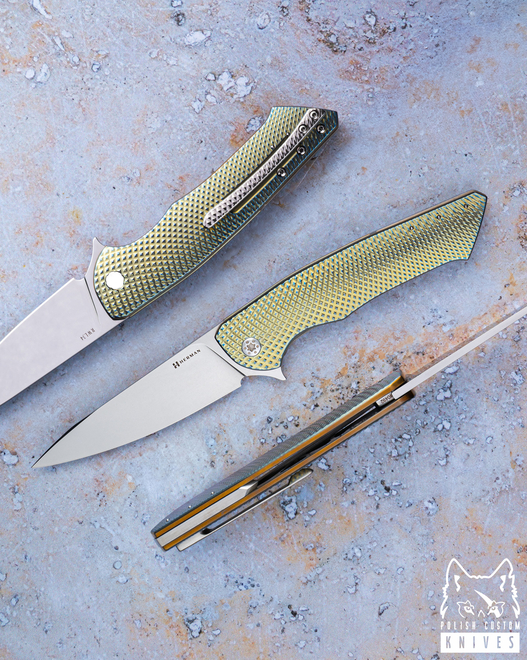 FOLDING KNIFE FOLDER SLIM #0492 RWL34 HERMAN KNIVES