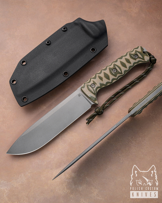 LARGE SURVIVAL KNIFE ODC 150 4 VANADIS 4E G10 AK