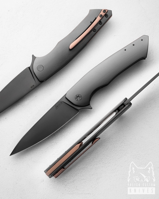 FOLDING KNIFE FOLDER SLIM 374 M398 DLC HERMAN KNIVES