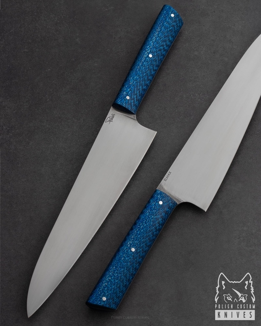 KITCHEN KNIFE CHEF 210 63 ELMAX BLUE TWILL PABIŚ KNIVES