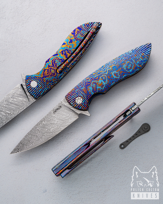 FOLDING KNIFE STING 18 TIMASCUS DAMASTEEL HERMAN