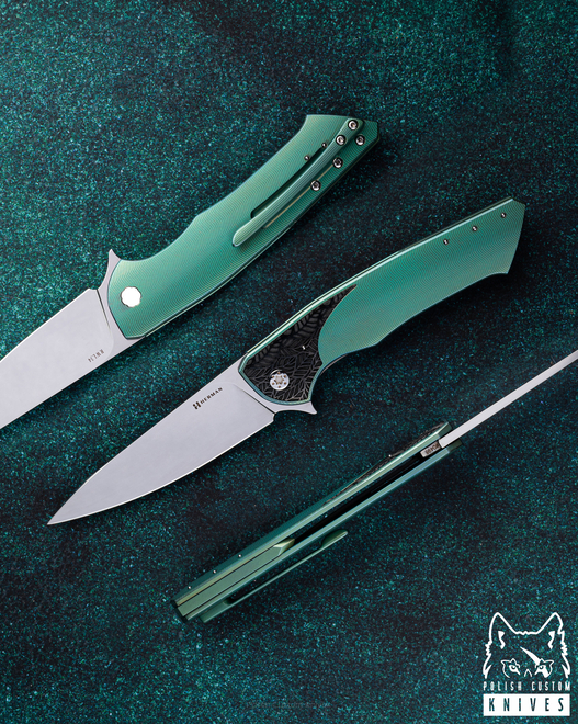 FOLDING KNIFE FOLDER SLIM #0498 RWL34 HERMAN KNIVES