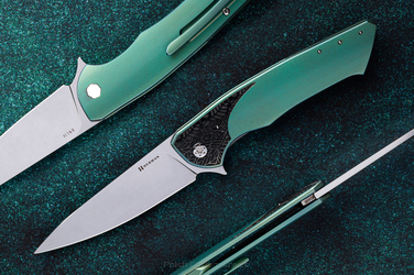 FOLDING KNIFE FOLDER SLIM #0498 RWL34 HERMAN KNIVES