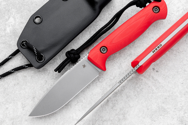 NECK EDC KNIFE MINI AGOR M390 G10 RED AK