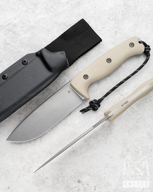 SURVIVAL KNIFE ODC 125 10 K720 O2 G10 DESERT TAN  AK
