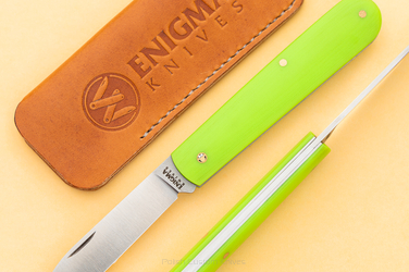 SLIPJOINT KNIFE ENIGMA KNIVES 7 WITH LEATHER POUCH