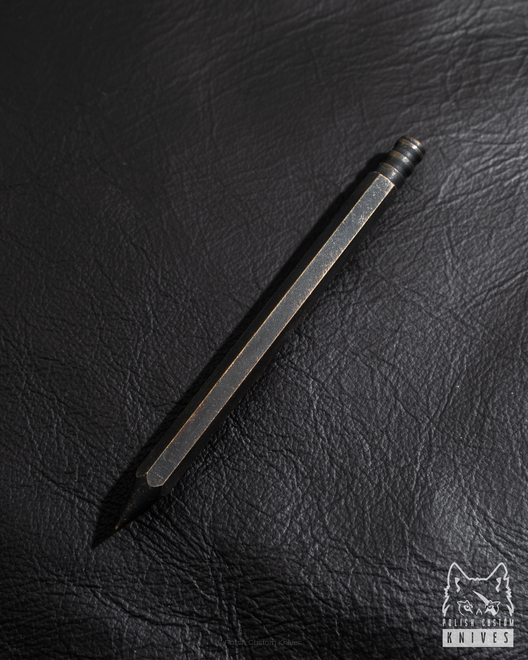 Brass Pencil „ Kubotan” Black 6