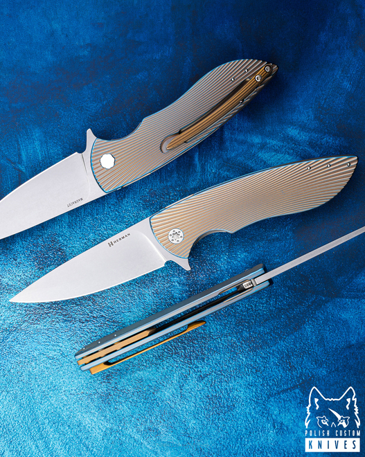 FOLDING KNIFE FOLDER STING #0885 MAGNACUT HERMAN KNIVES