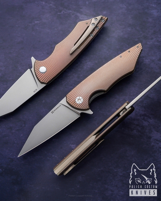 FOLDING KNIFE FOLDER VESPERTILIO #0161 M398 HERMAN KNIVES