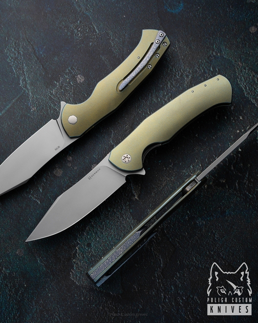 FOLDING KNIFE FOLDER MANTIS #0376 M390 HERMAN KNIVES