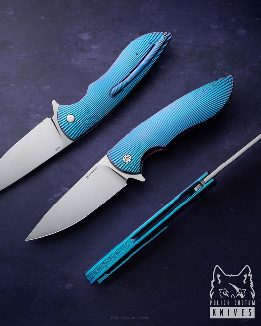 FOLDING KNIFE FOLDER BIG STING #0006 A M398 HERMAN KNIVES