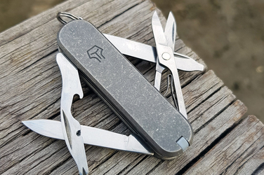 Victorinox Rambler 58mm with mounted titanium scales "Logo"