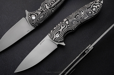 FOLDING KNIFE FOLDER BIG STING #0046 M398 NEBULA RIPPLE HERMAN KNIVES