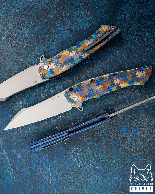 FOLDING KNIFE FOLDER OVIUM GENERATION 2 #0137 M398 PUZZLE HERMAN KNIVES