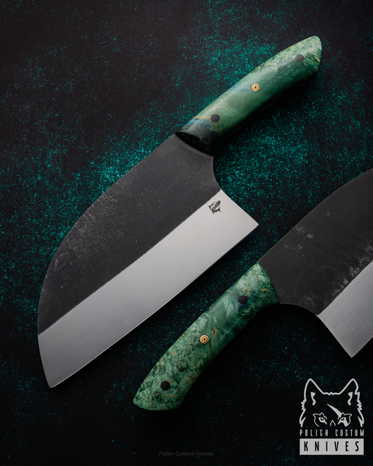 KITCHEN KNIFE SERBIAN CUBE 2 D2 K110 BOHLER STABILIZED WOOD SZCZESNIAK KNIVES