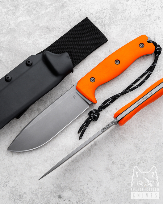 SURVIVAL KNIFE ODC 125 2 VANADIS 4E ORANGE G10 AK