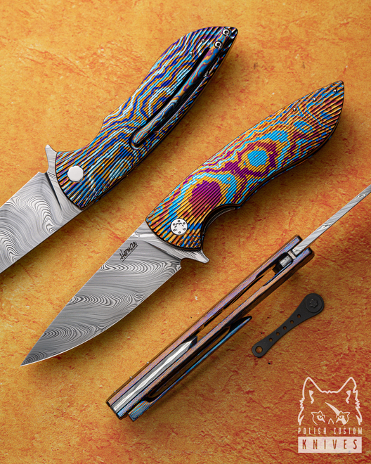 FOLDING KNIFE STING 19 TIMASCUS DAMASTEEL HERMAN