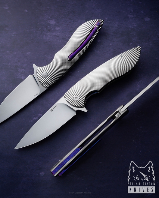 FOLDING KNIFE FOLDER BIG STING #0009 RWL34 HERMAN KNIVES