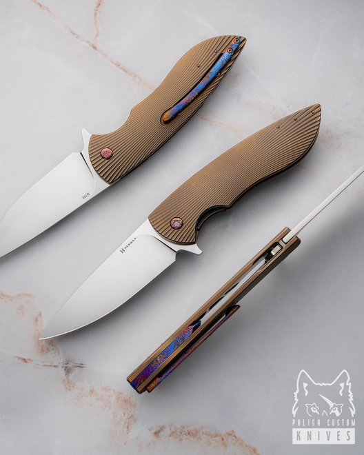 FOLDING KNIFE FOLDER BIG STING #0038 M398 HERMAN KNIVES