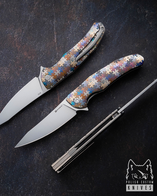 FOLDING KNIFE FOLDER ISHTAR #0657 PUZZLE M398 HERMAN KNIVES